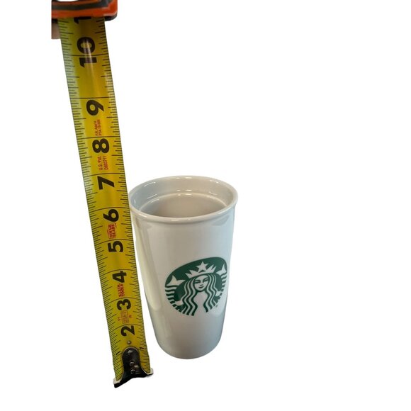 Starbuck Classic White Coffee Tumbler Ceramic Mug Green Mermaid Logo - Picture 6 of 6